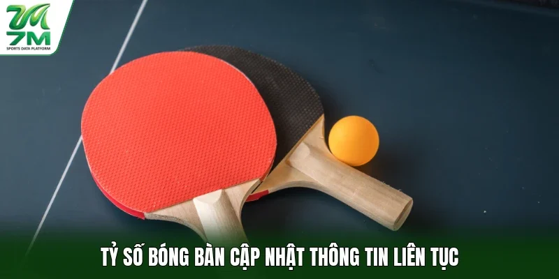 Tỷ số bóng bàn cập nhật thông tin liên tục