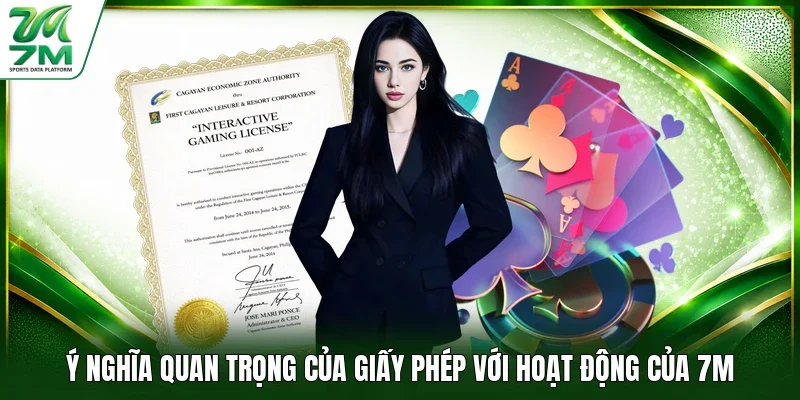 Ý nghĩa quan trọng của giấy phép với hoạt động của 7M